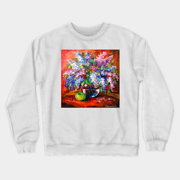 Bouquet of spring lilac Crewneck Sweatshirt by OLHADARCHUKART